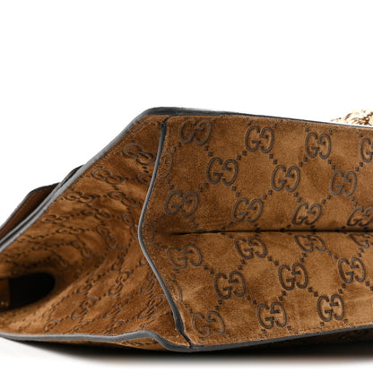 Gucci Suede GG Debossed Large Dionysus Shoulder Bag Brown 8 of 9
