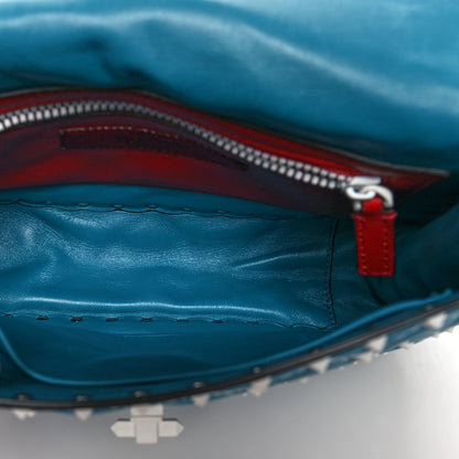 Valentino Garavani Lambskin Medium Free Rockstud Spike Shoulder Bag Cerulean 5 of 16