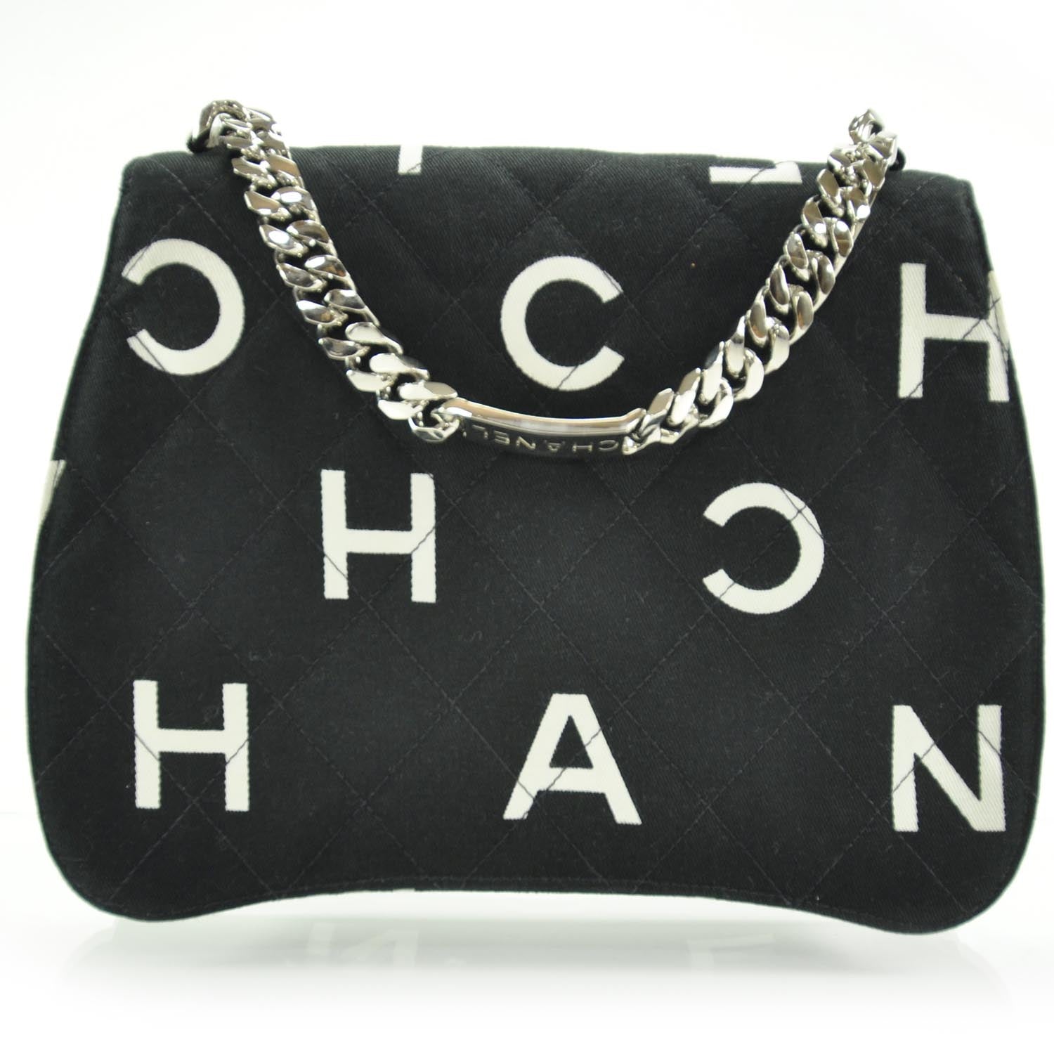 Chanel Canvas Quilted Coco ID Chain Bag Black 4 of 11