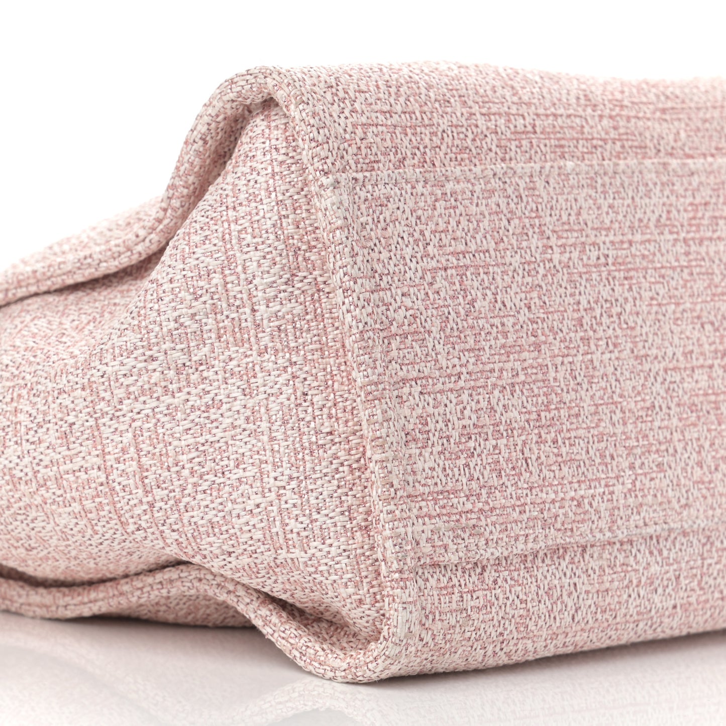 Straw Lurex Medium Deauville Tote Pink
