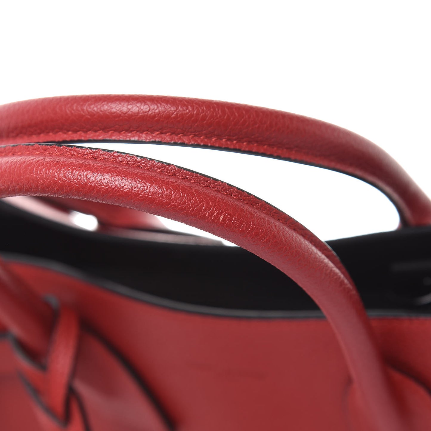 Grained Calfskin Baby Sac De Jour Red