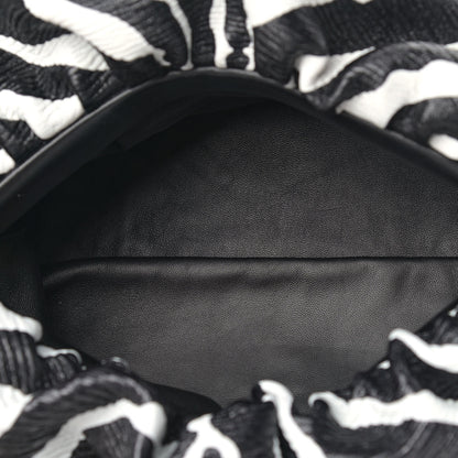 Bottega Veneta Nappa Zebra Print The Pouch Chain White Black 5 of 9