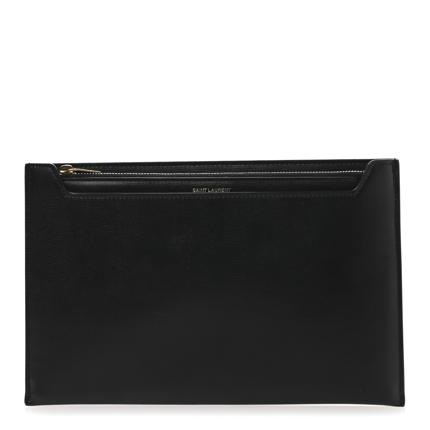 Saint Laurent New Aspen Calfskin Catherine Pouch Black 1 of 8