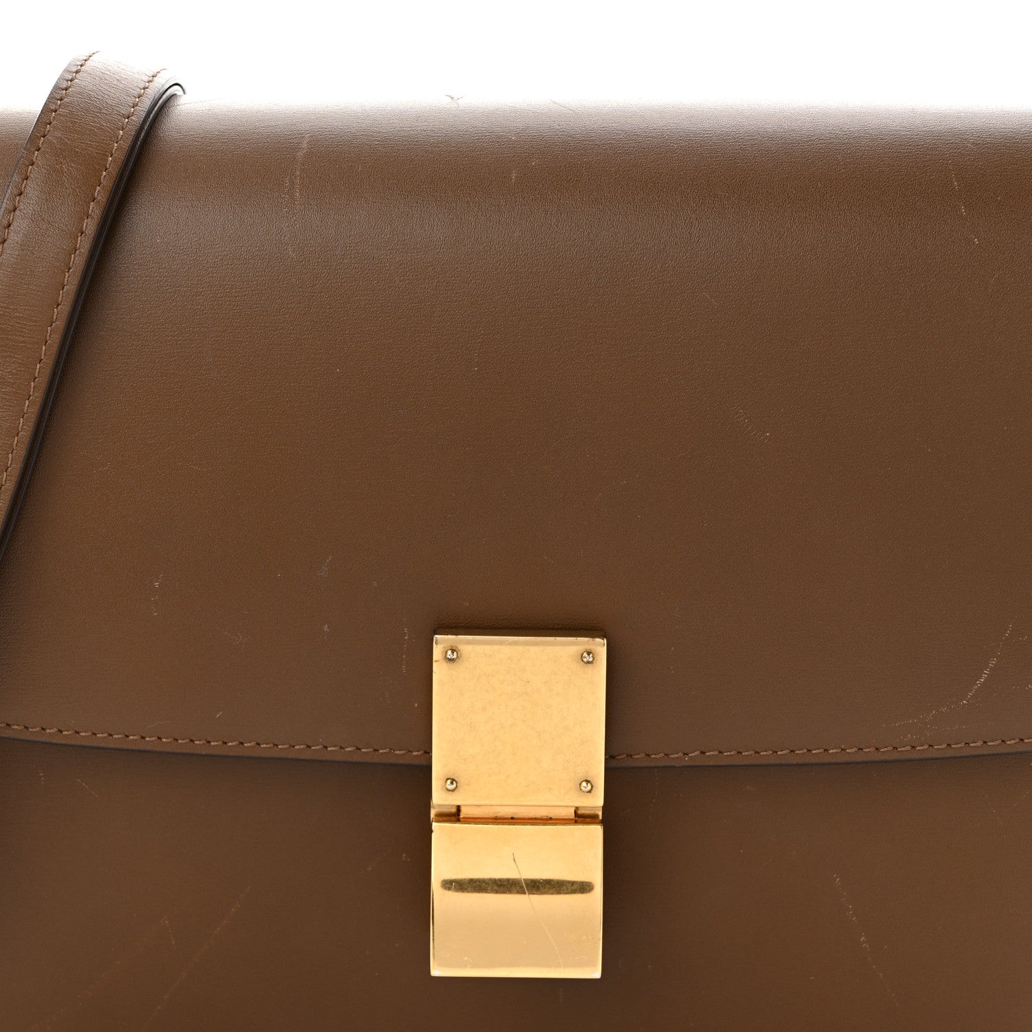 Celine Box Calfskin Medium Classic Box Flap Bag Camel 8 of 11