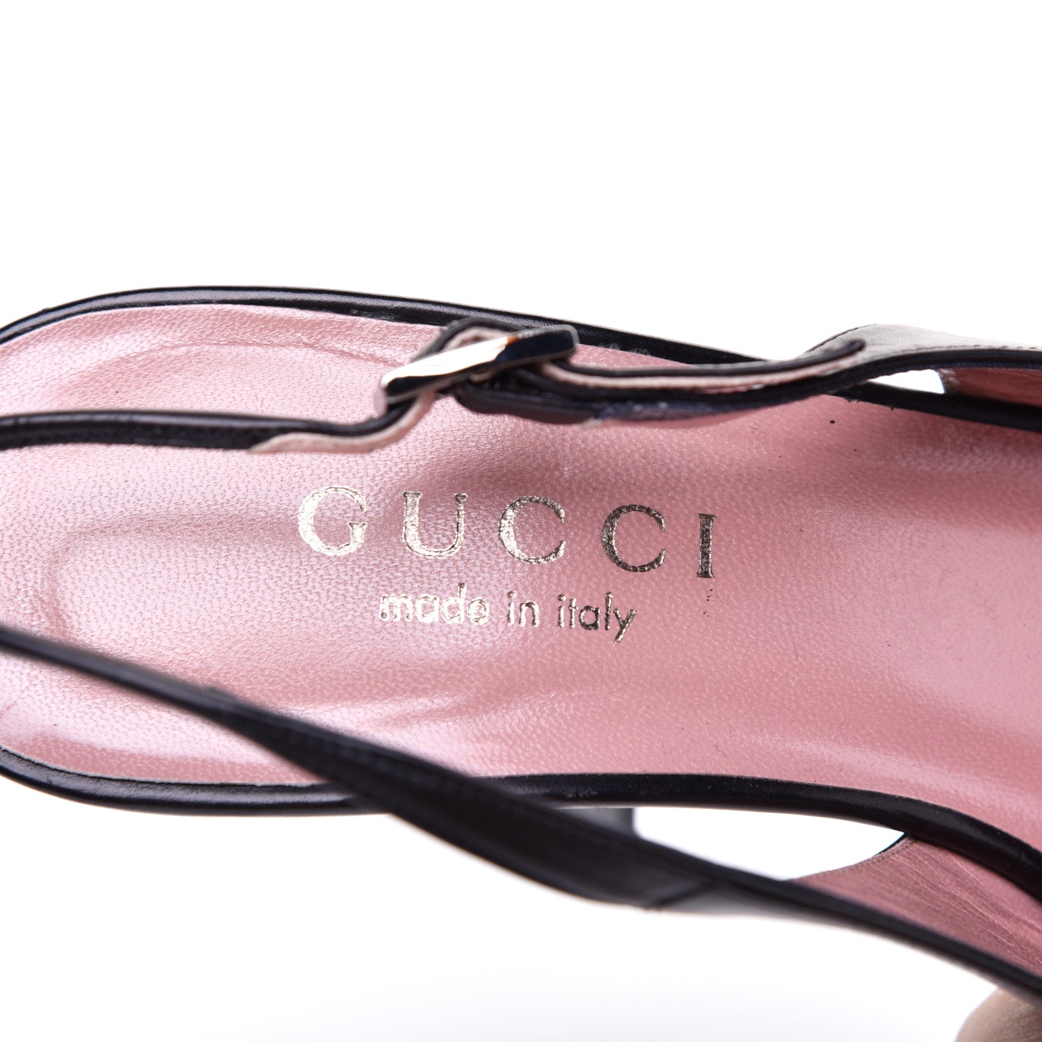 Gucci Calfskin Slingback Pumps 36 Black 6 of 9