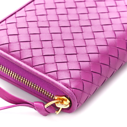 Bottega Veneta Nappa Intrecciato Zip Around Wallet Orchid 10 of 12