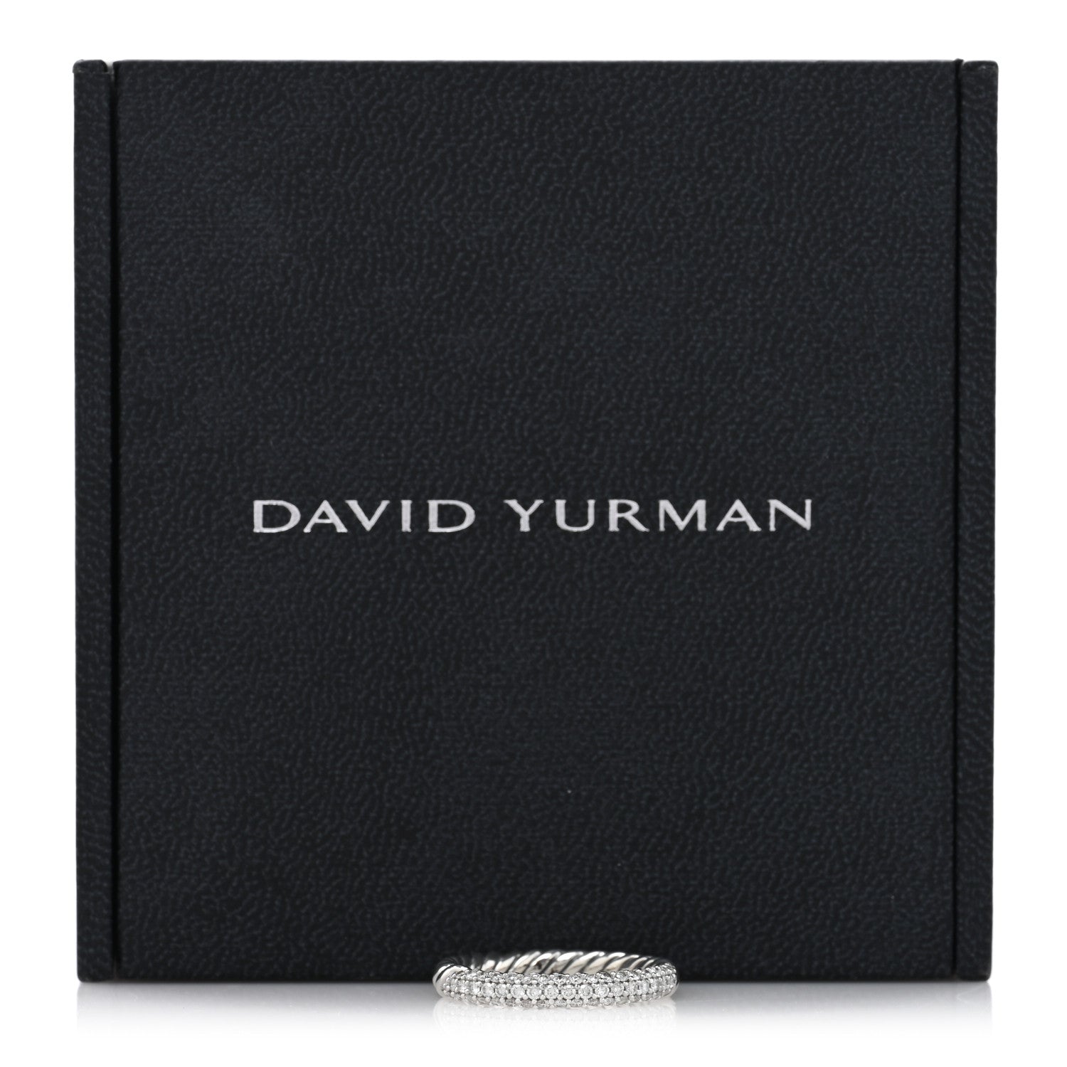 David Yurman Sterling Silver Diamond Petite Pave Band Ring 52 6 5 of 5