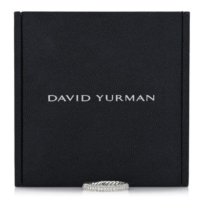 David Yurman Sterling Silver Diamond Petite Pave Band Ring 52 6 5 of 5