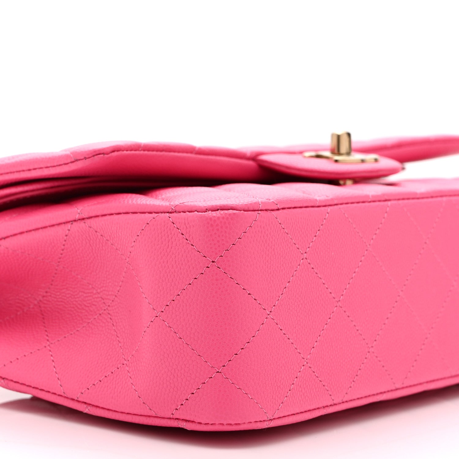 Chanel Caviar Quilted Medium Double Flap Pink 9 of 10