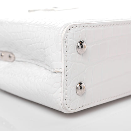 Louis Vuitton Crocodile Mini Capucines White 7 of 13
