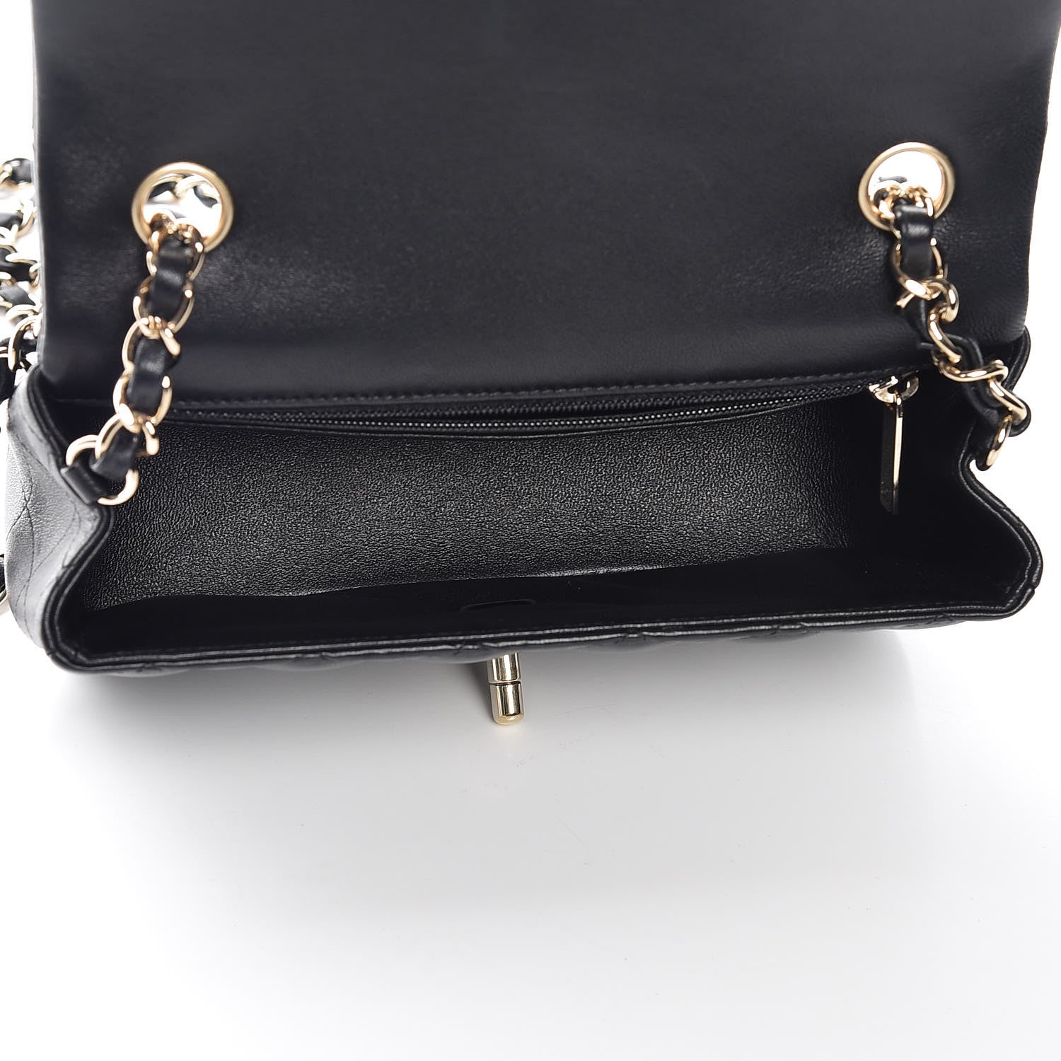 Chanel Lambskin Quilted Mini Rectangular Flap Black 5 of 10