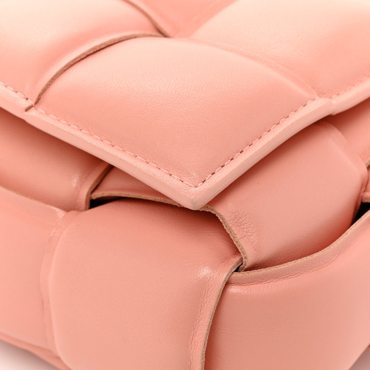 Bottega Veneta Nappa Maxi Intreccio Padded Cassette Crossbody Bag Peachy 10 of 14