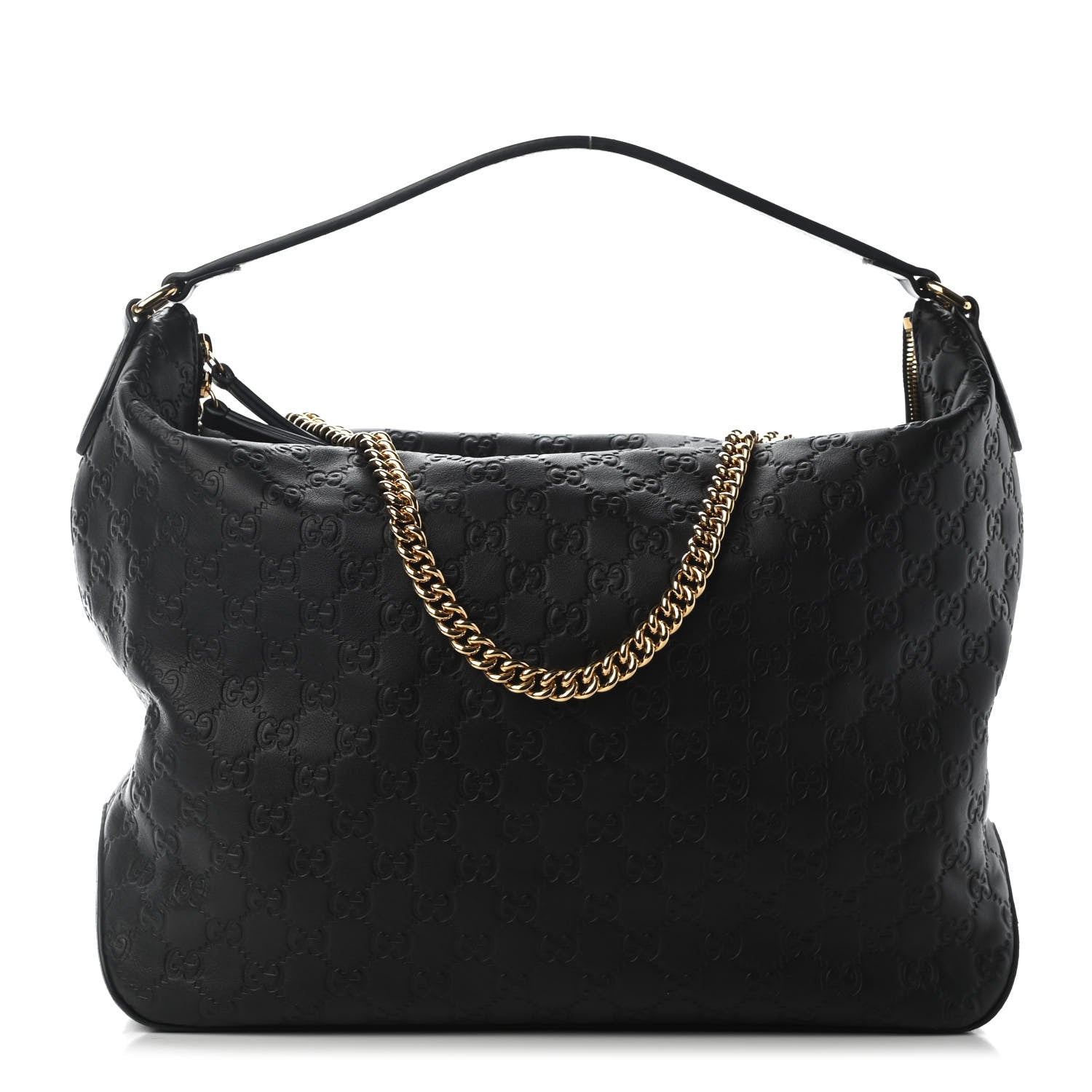 Gucci Guccissima Signature Large Linea A Hobo Black 1 of 9