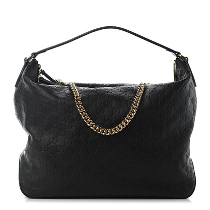 Gucci Guccissima Signature Large Linea A Hobo Black 1 of 9