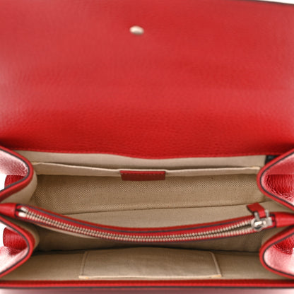Gucci Dollar Calfskin Crystal Web Medium Dionysus Bamboo Top Handle Bag Hibiscus Red Black Diamond 5 of 10