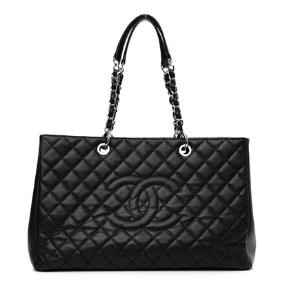 Chanel Caviar Quilted XL Grand Shopping Tote GST Black 1 of 12