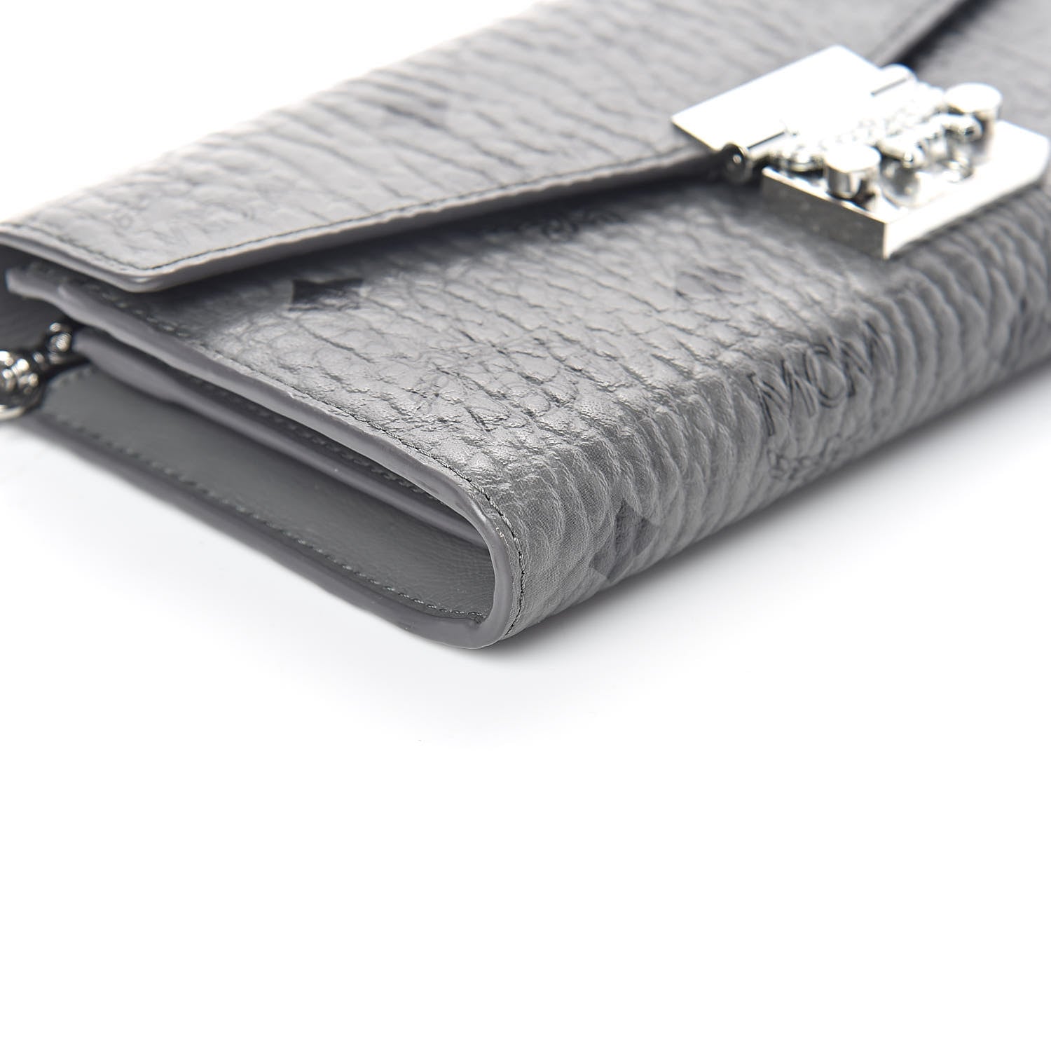 MCM Visetos Large Patricia Wallet On Chain Phantom Grey 7 of 8