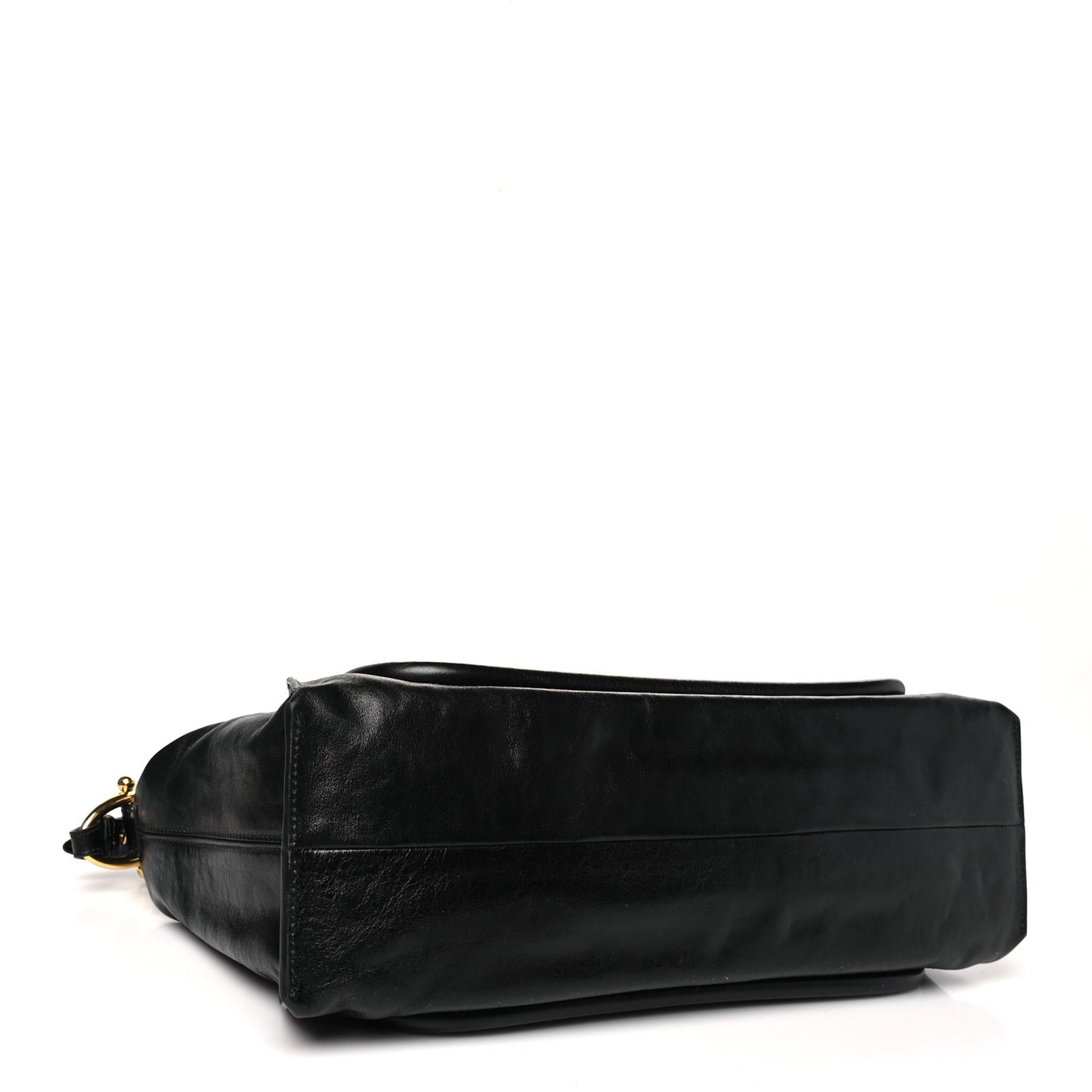 Natural Shiny Calfskin Large Paraty 24 Bag Black