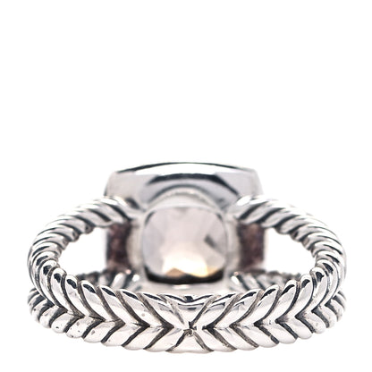 David Yurman Sterling Silver Diamond Smoky Quartz 7mm Petite Albion Ring 51 5.75 3 of 4