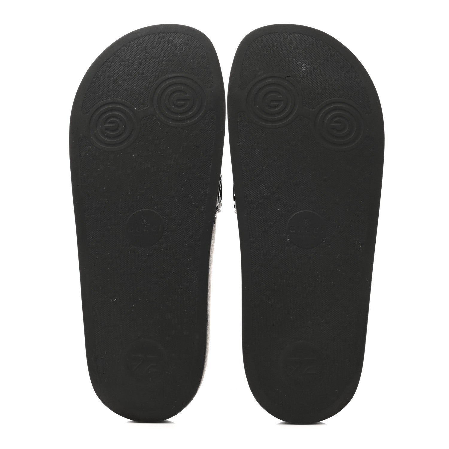 Gucci Rubber GG Monogram Perforated Womens Slide Sandals 40 Black 6 of 10