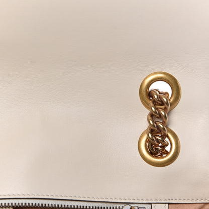 Gucci Calfskin Matelasse Animal Studs Medium GG Marmont Shoulder Bag Mystic White 8 of 14
