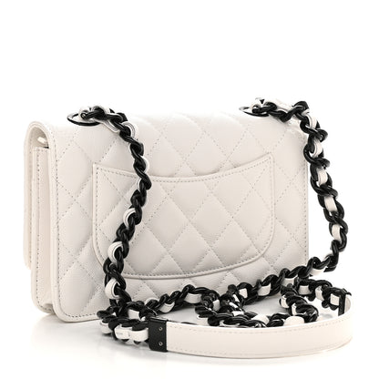 Chanel Caviar Quilted My Everything Wallet On Chain WOC White 3 of 10