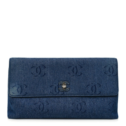 Chanel Denim CC Clutch Dark Blue 1 of 11