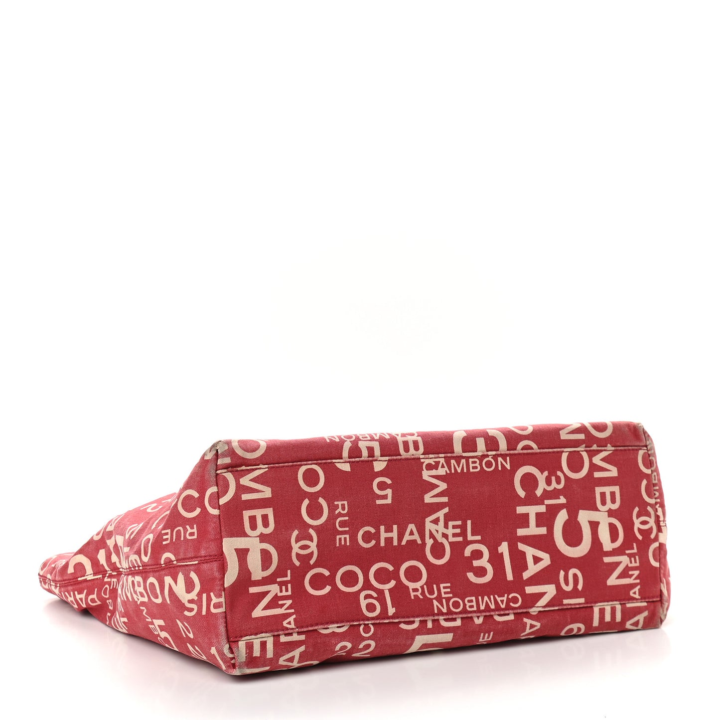 Canvas 31 Rue Cambon Beach Tote Red