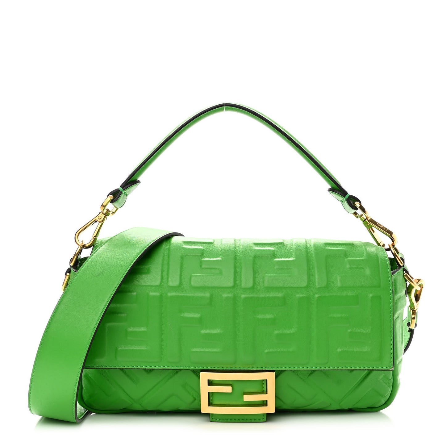 Nappa FF 1974 Embossed Baguette Tomatillo