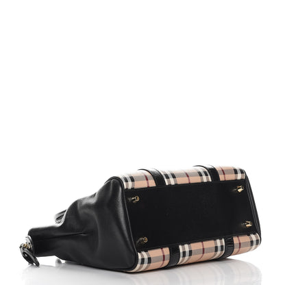 Burberry Haymarket Check Medium Chatton Tote Black 5 of 9