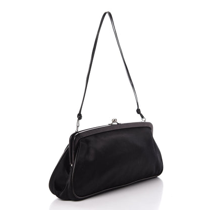 Prada Satin Kisslock Clutch Black 3 of 10