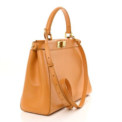 Fendi Vitello Morgan Beaded Medium Peekaboo Iconic Satchel Oro Soft 3 of 12