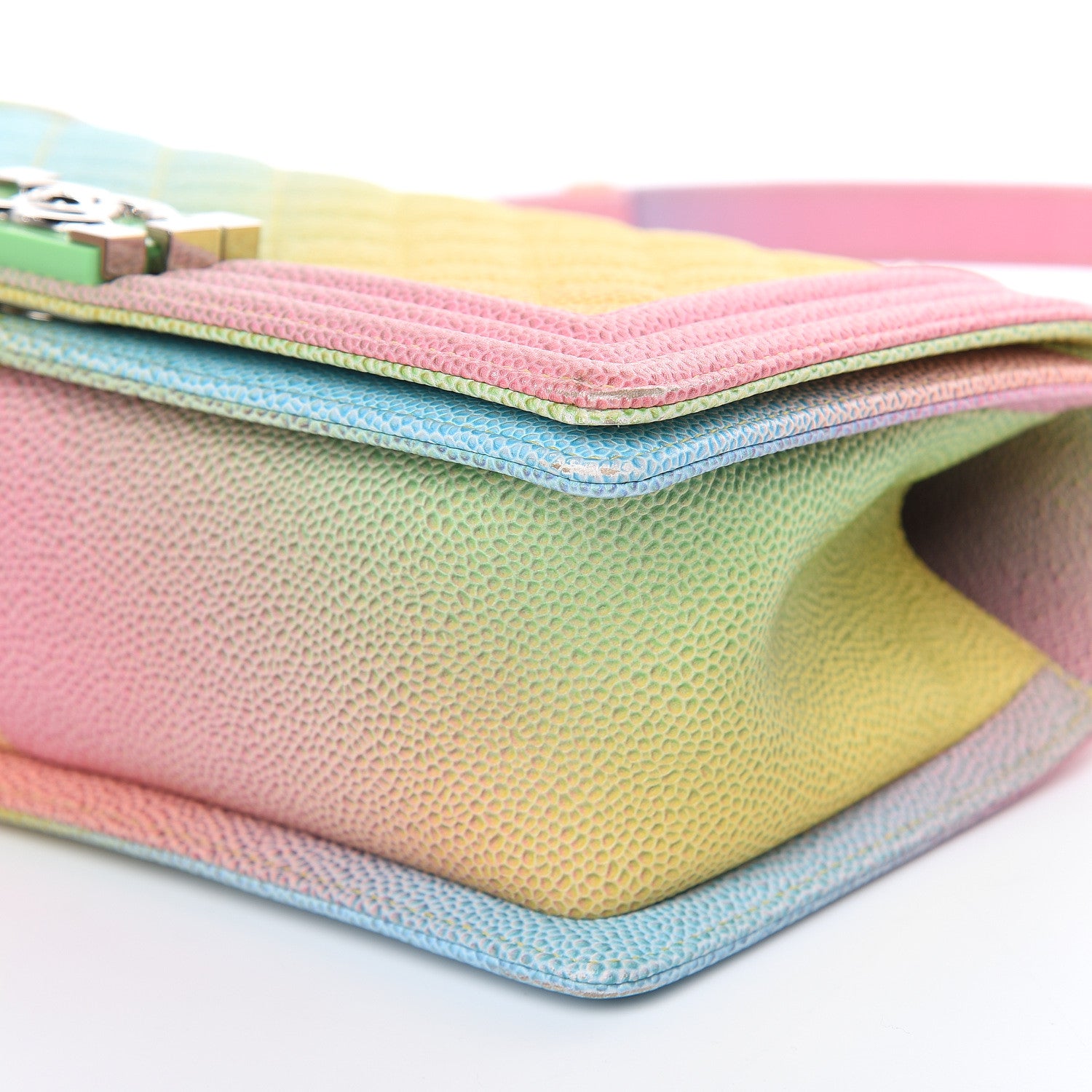 Chanel Caviar Quilted Medium Cuba Rainbow Boy Flap Multicolor 10 of 12
