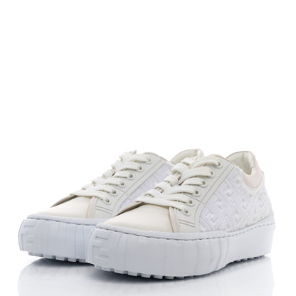 Fendi Velvet FF Calfskin Womens Fendi Force Low Top Sneakers 36 White 3 of 8