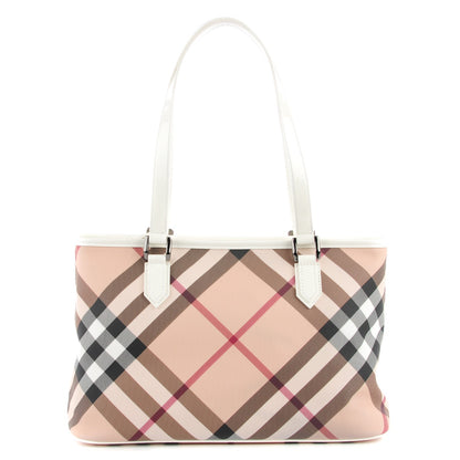Burberry Nova Check Shopper Tote White 1 of 8