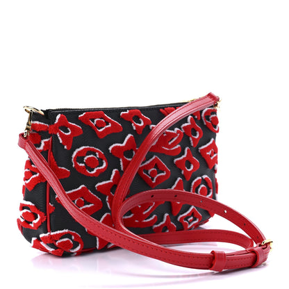 Louis Vuitton X UF Tufted Monogram Pochette Accessories Black Red 3 of 11