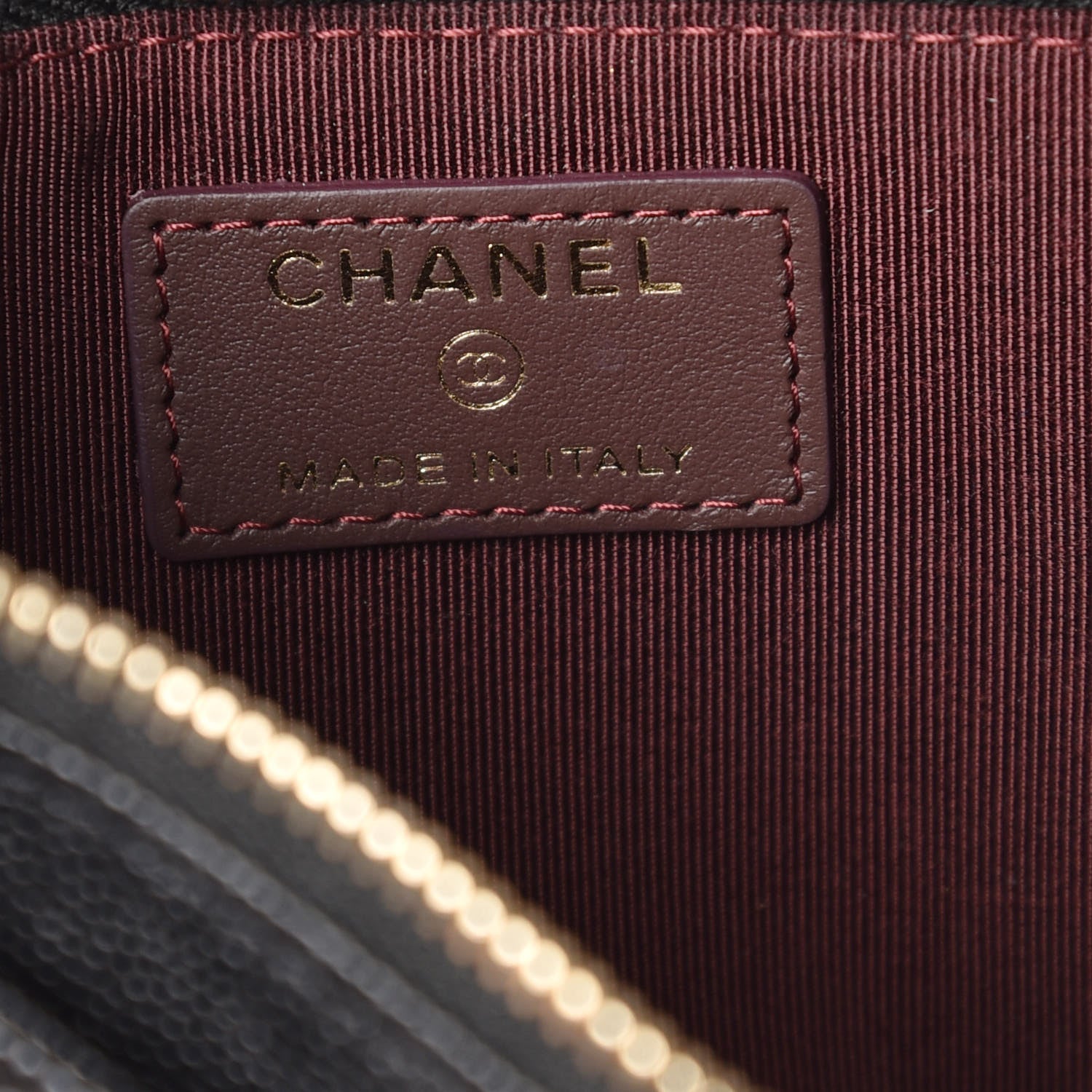 Chanel Caviar Quilted Classic Zip Pouch Black 6 of 8