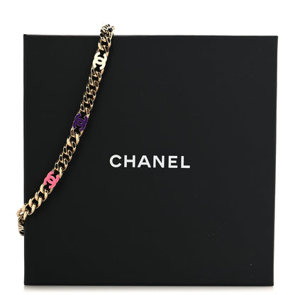Chanel Metal Enamel Chain CC Choker Gold Multicolor 5 of 5