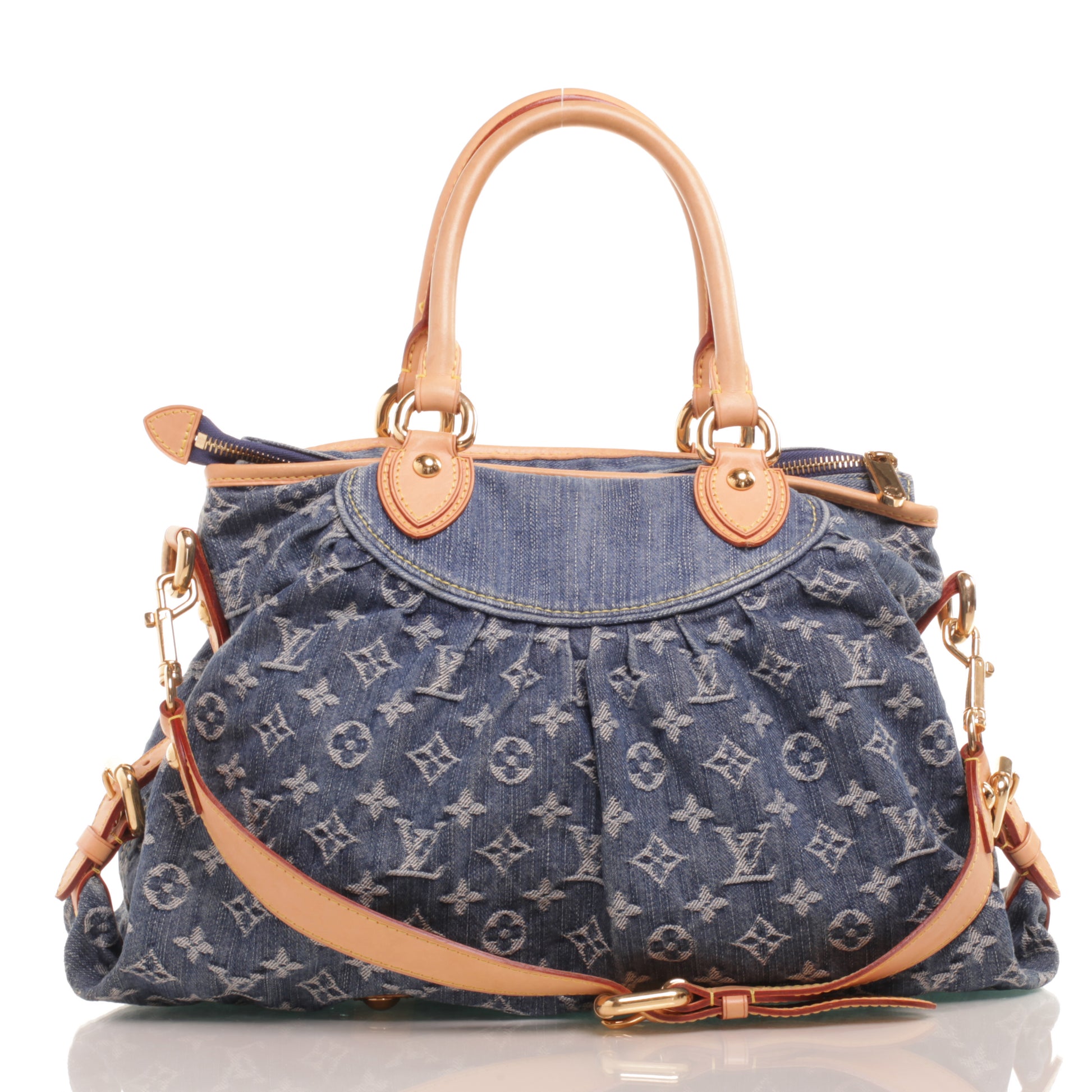 Louis Vuitton Denim Neo Cabby MM Blue 4 of 8