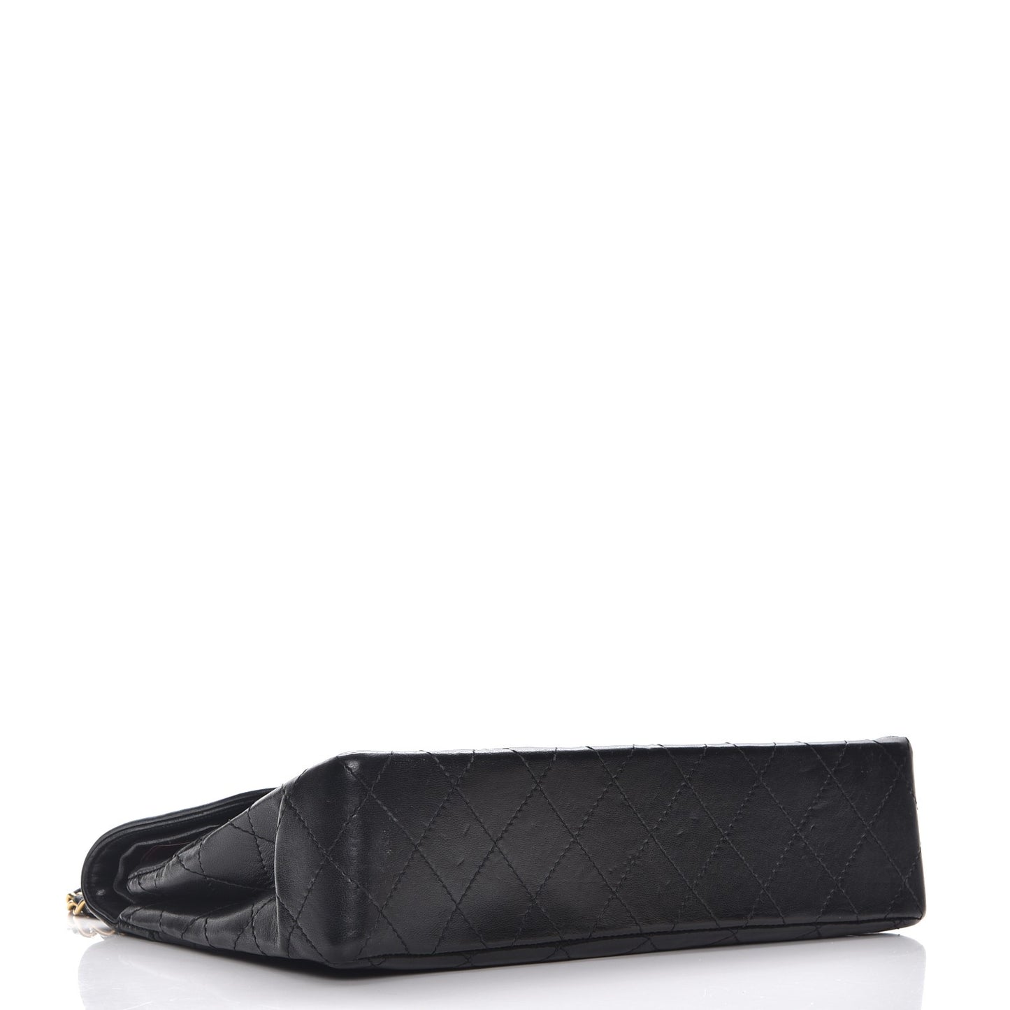 Lambskin Medium Double Flap Black