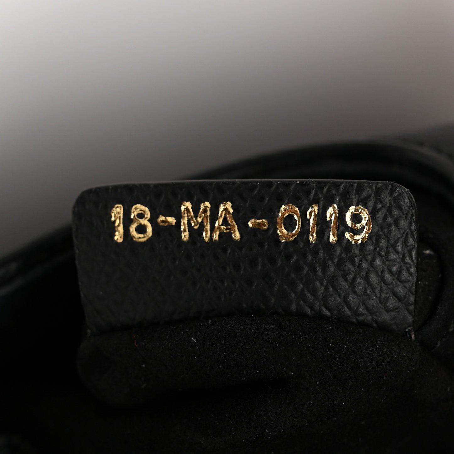 Grained Calfskin Mini Saddle Bag Black