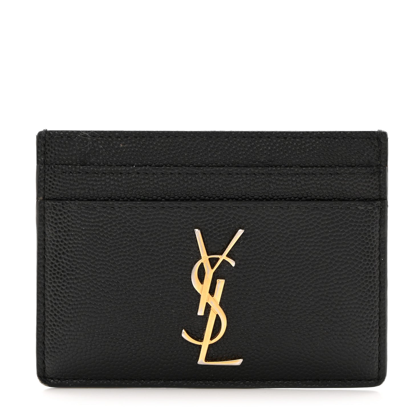 Grain De Poudre Monogram Credit Card Case Black