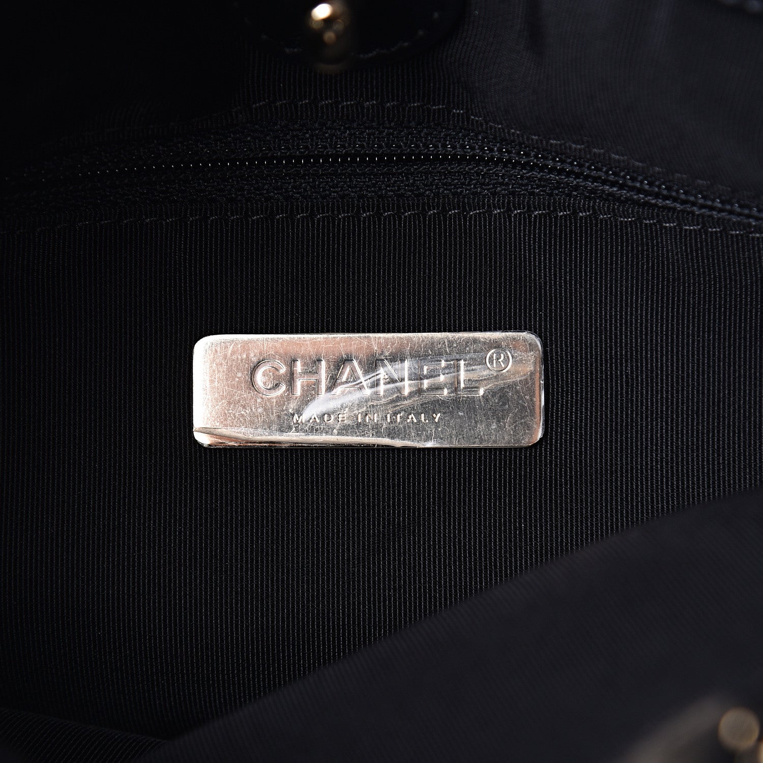 Chanel Lambskin Stitched Small Shopping Tote Black 6 of 11