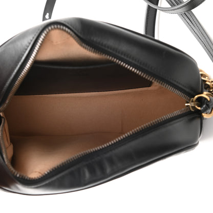 Gucci Calfskin Matelasse Small GG Marmont Chain Shoulder Bag Black 5 of 13