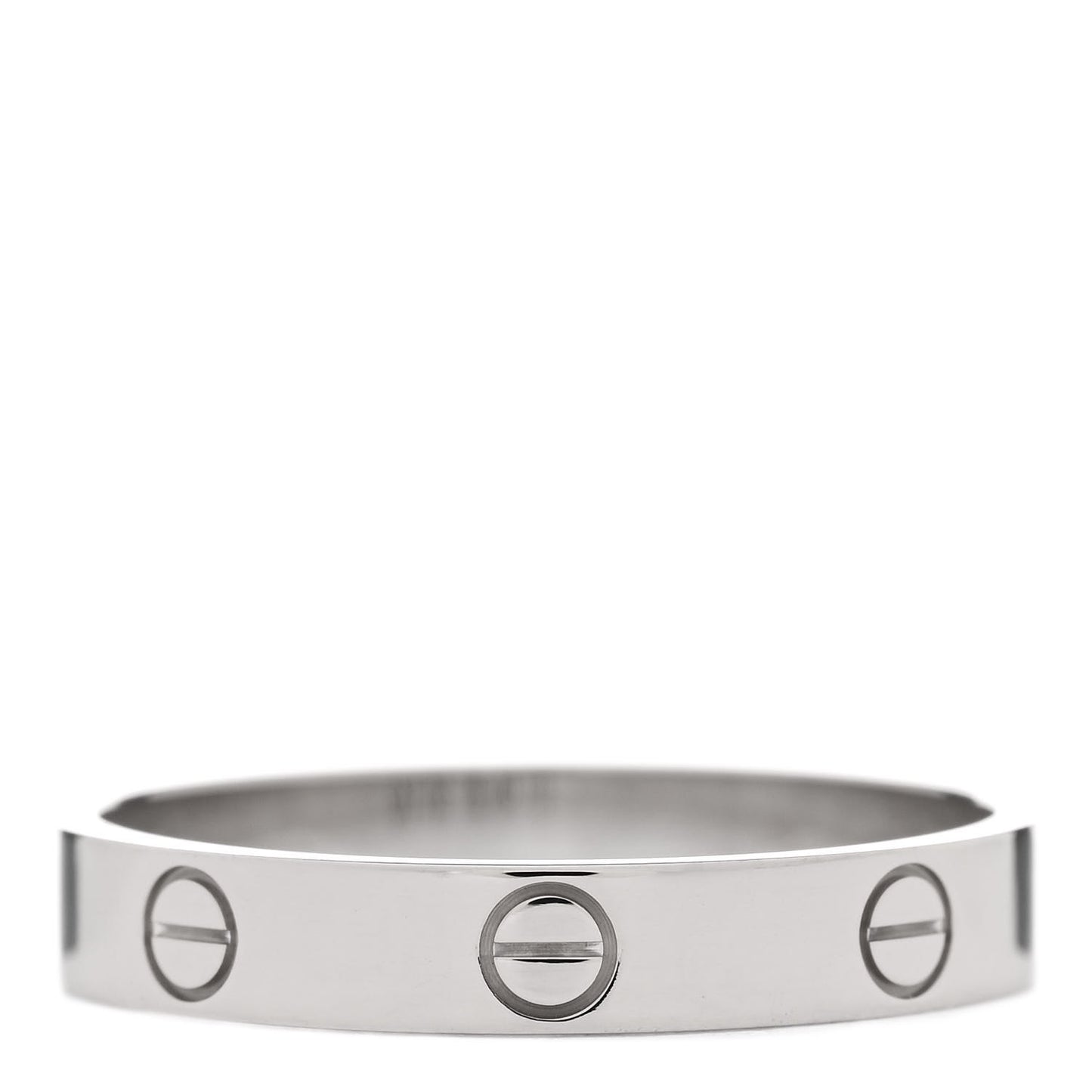 18K White Gold 3.5mm LOVE Wedding Band Ring 61 9.5