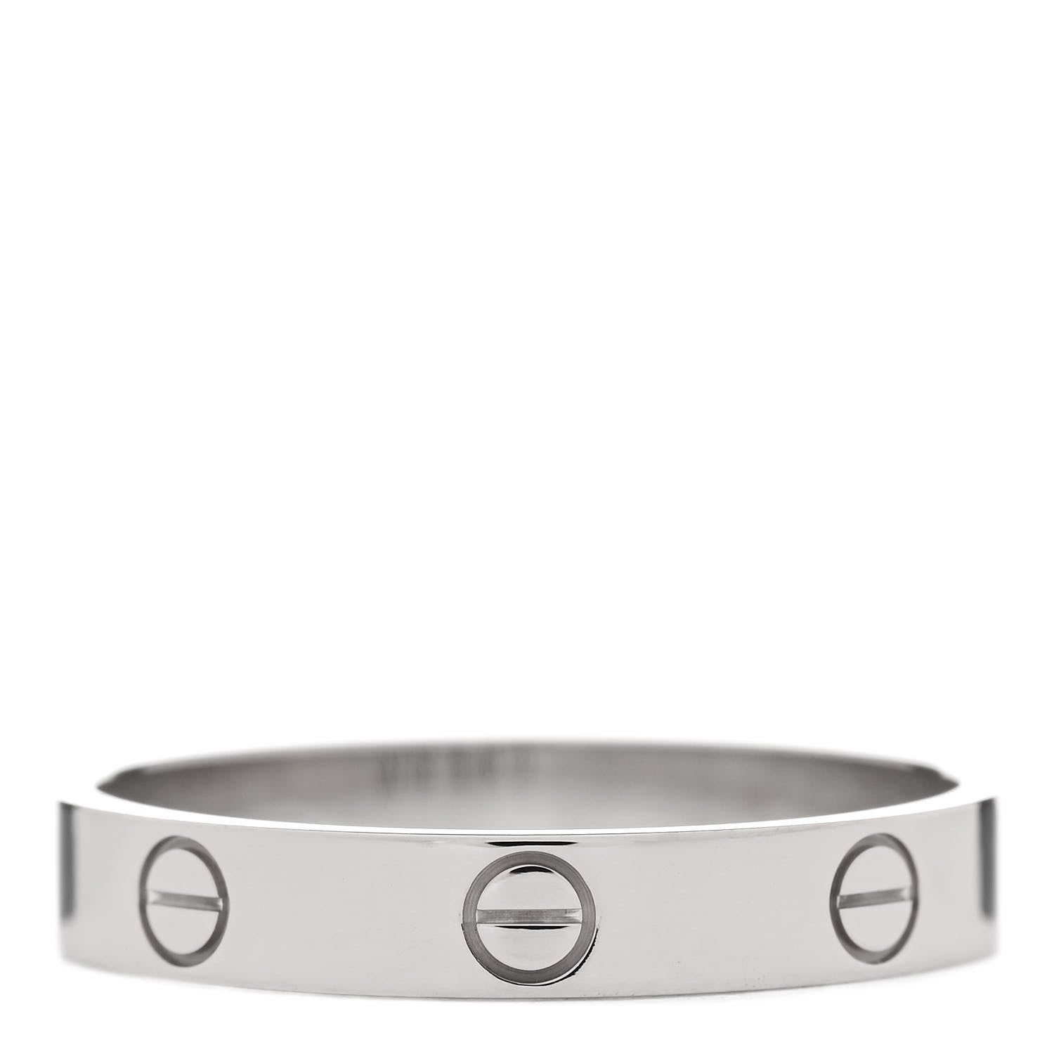 Cartier 18K White Gold 3.5mm LOVE Wedding Band Ring 61 9.5 3 of 5