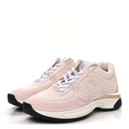 Chanel Fabric CC Womens Sneakers 36.5 Light Pink 4 of 10