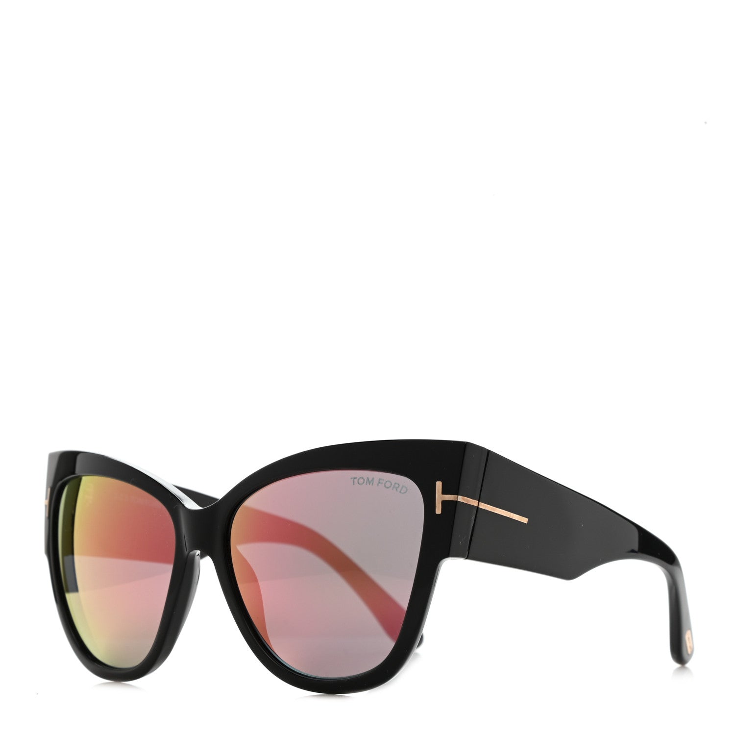 Tom Ford Acetate Anoushka Cat Eye Sunglasses TF371 Black 1 of 8