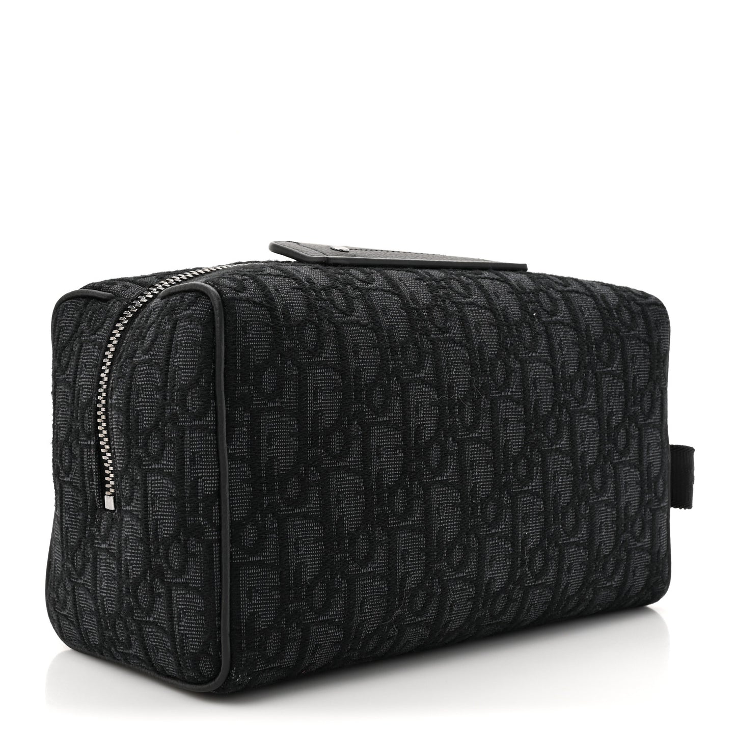 Oblique Jacquard Toiletry Pouch Black