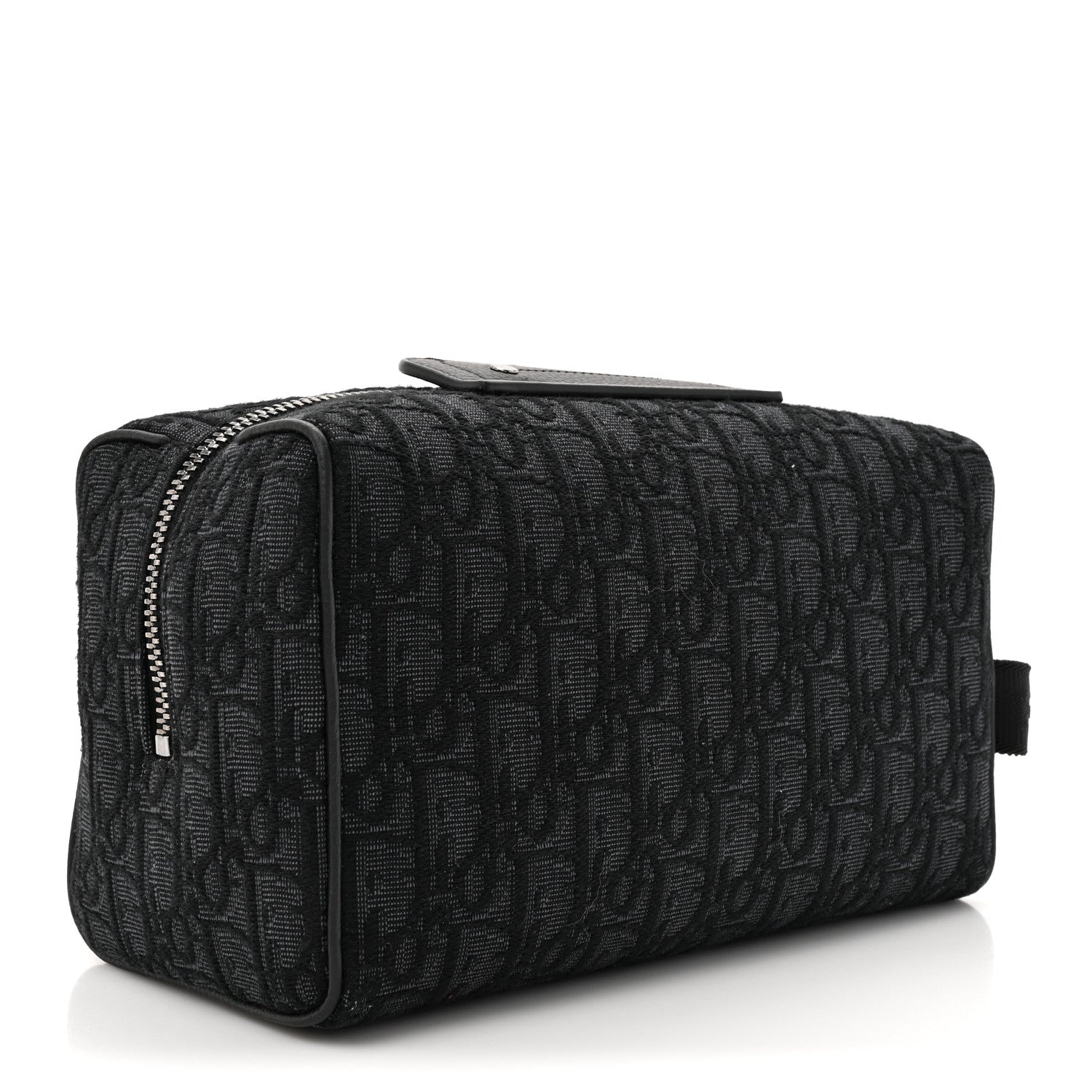 Christian Dior Oblique Jacquard Toiletry Pouch Black 3 of 7